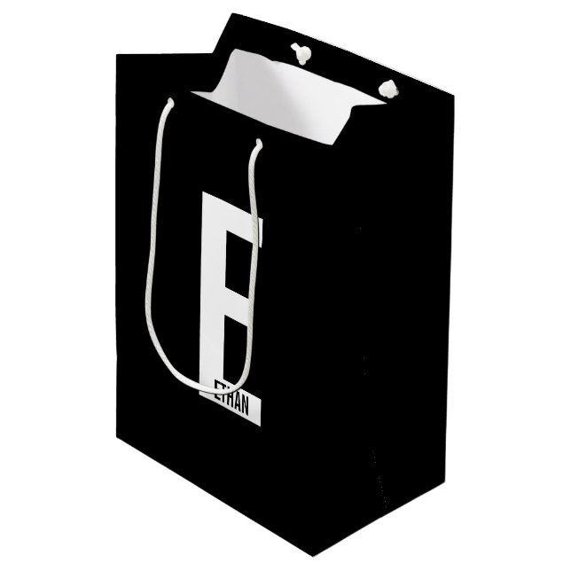 Modern Personlig, djärv Monogram och Namn (Framsidan Vinklad)