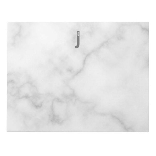 Modern Personlig, djärv Monogram och Namn Anteckningsblock (Framsida)