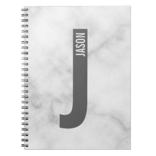 Modern Personlig, djärv Monogram och Namn Anteckningsbok