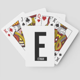 Modern Personlig, djärv Monogram och Namn Casinokort