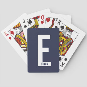 Modern Personlig, djärv Monogram och Namn Casinokort