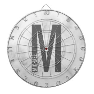 Modern Personlig, djärv Monogram och Namn Darttavla