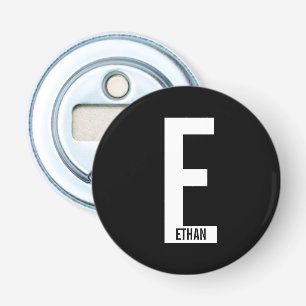 Modern Personlig, djärv Monogram och Namn Flasköppnare