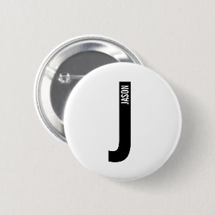 Modern Personlig, djärv Monogram och Namn Knapp