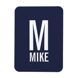Modern Personlig, djärv Monogram och Namn Magnet