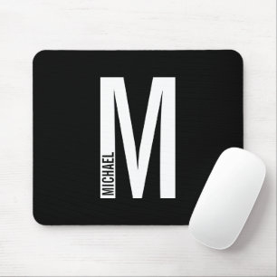 Modern Personlig, djärv Monogram och Namn Musmatta