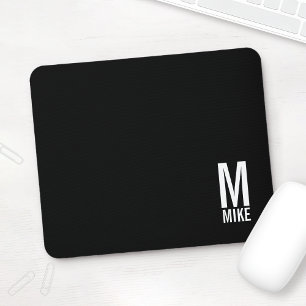 Modern Personlig, djärv Monogram och Namn Musmatta