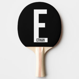 Modern Personlig, djärv Monogram och Namn Pingisracket