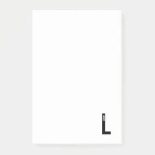 Modern Personlig, djärv Monogram och Namn Post-it Block