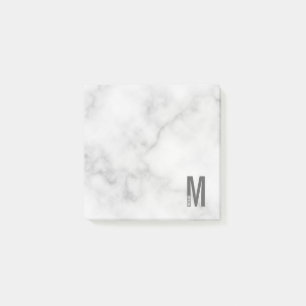 Modern Personlig, djärv Monogram och Namn Post-it Block