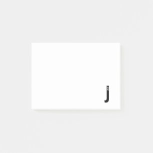 Modern Personlig, djärv Monogram och Namn Post-it Block