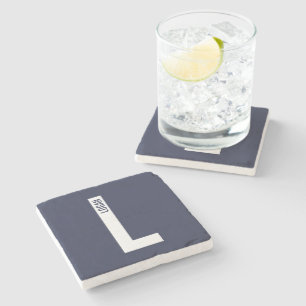 Modern Personlig, djärv Monogram och Namn Stenunderlägg