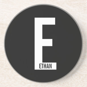 Modern Personlig, djärv Monogram och Namn Underlägg