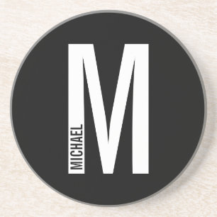 Modern Personlig, djärv Monogram och Namn Underlägg