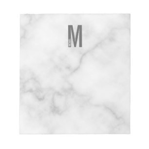 Modern Personlig, djärvt Monogram och Namn Anteckn Anteckningsblock