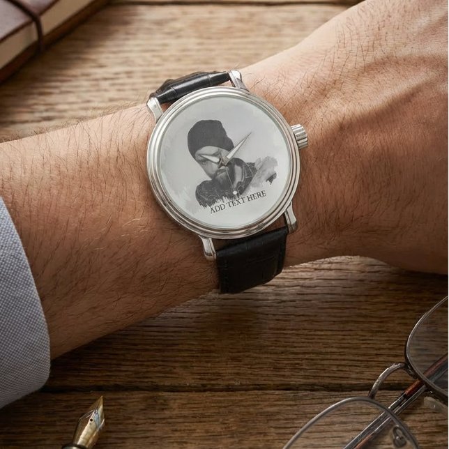 Modern personlig etsning fotoeffekt armbandsur (Skapare uppladdad)