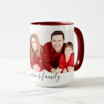 Modern personlig familjefoto & text