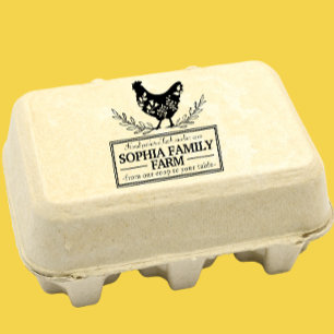 Modern Personlig Family Farm Business Namn Hen Stämpel