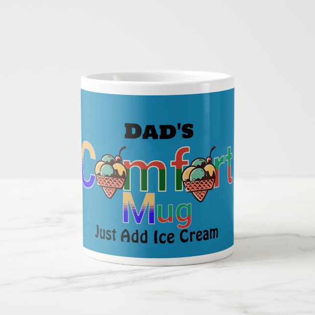 Modern personlig färg humor Pappas tröstmugg Jumbo Mugg (Framsidan)