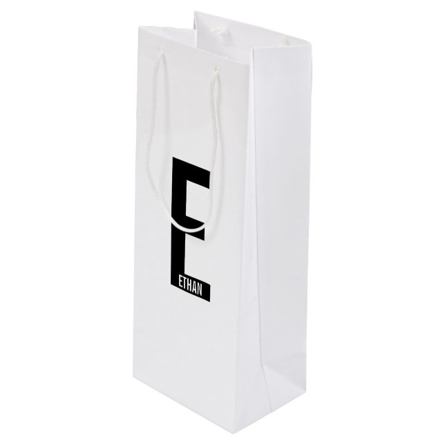 Modern personlig fet monogram och namn (Framsidan Vinklad)