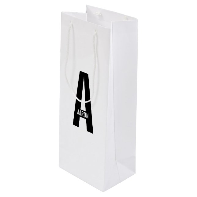 Modern personlig fet monogram och namn (Framsidan Vinklad)