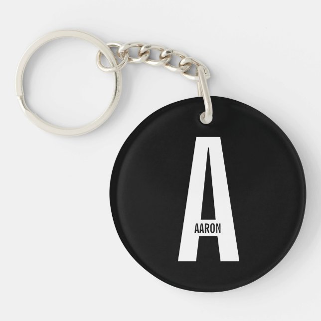 Modern personlig fet monogram och namn (Framsidan)