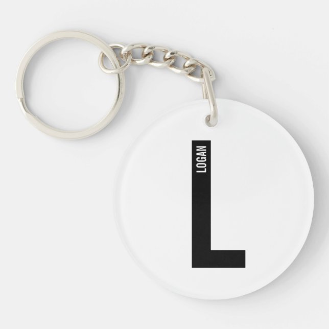 Modern personlig fet monogram och namn (Framsidan)