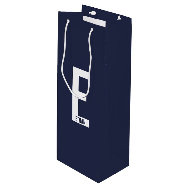 Modern personlig fet monogram och namn (Framsidan Vinklad)