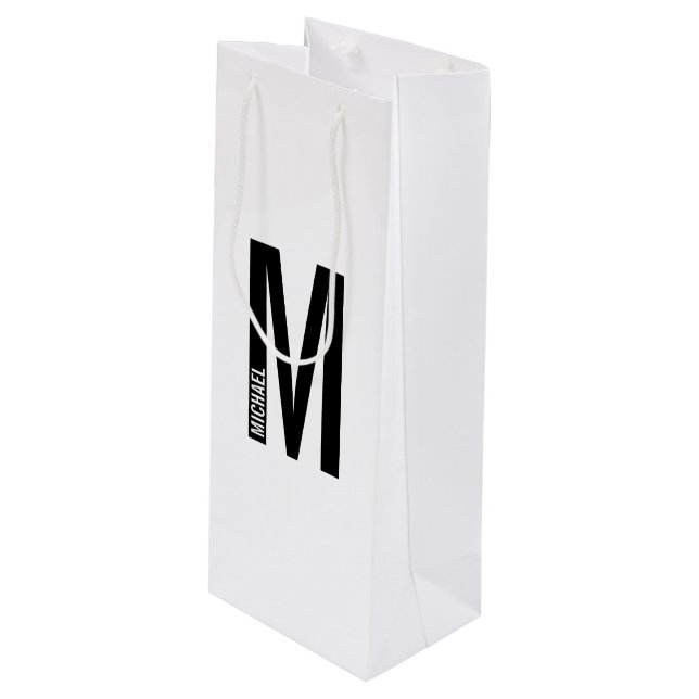 Modern personlig fet monogram och namn (Framsidan Vinklad)