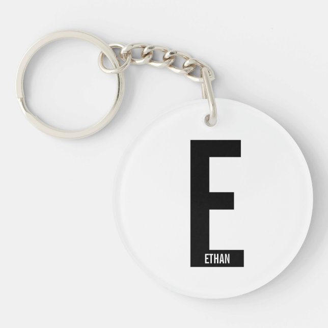 Modern personlig fet monogram och namn (Framsidan)