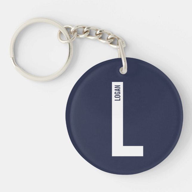 Modern personlig fet monogram och namn (Framsidan)