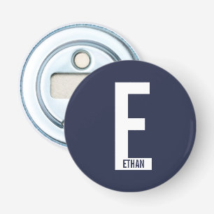 Modern personlig fet monogram och namn flasköppnare