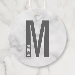 Modern personlig fet monogram och namn gåvor etiketter