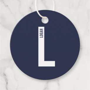 Modern personlig fet monogram och namn gåvor etiketter