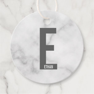 Modern personlig fet monogram och namn gåvor etiketter