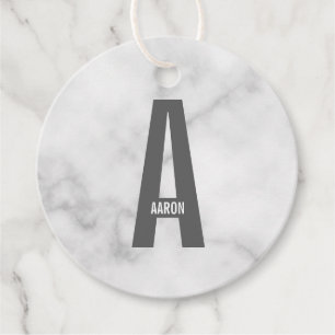 Modern personlig fet monogram och namn gåvor etiketter