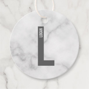 Modern personlig fet monogram och namn gåvor etiketter