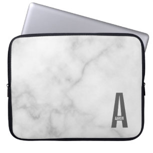 Modern personlig fet monogram och namn laptop fodral