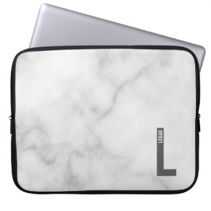 Modern personlig fet monogram och namn laptop fodral