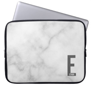 Modern personlig fet monogram och namn laptop fodral