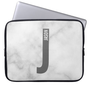 Modern personlig fet monogram och namn laptop fodral