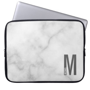 Modern personlig fet monogram och namn laptop fodral