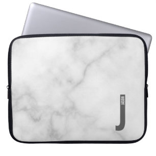 Modern personlig fet monogram och namn laptop fodral