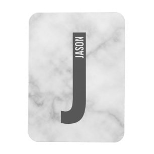 Modern personlig fet monogram och namn magnet