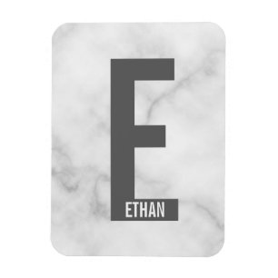 Modern personlig fet monogram och namn magnet