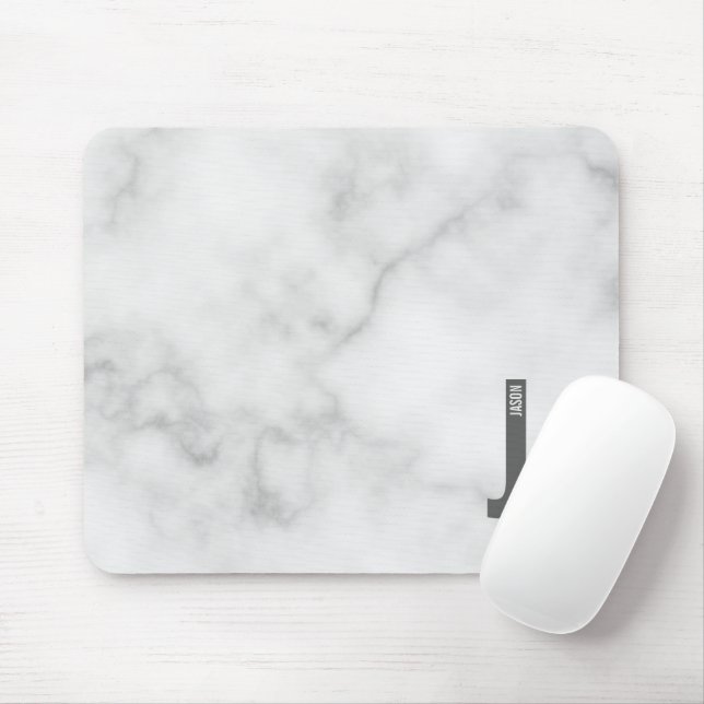 Modern personlig fet monogram och namn musmatta (Med mus)