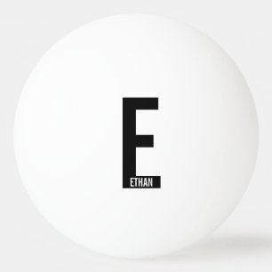 Modern personlig fet monogram och namn pingisboll