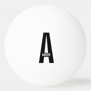 Modern personlig fet monogram och namn pingisboll