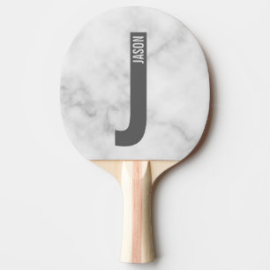 Modern personlig fet monogram och namn pingisracket