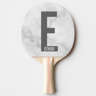 Modern personlig fet monogram och namn pingisracket
